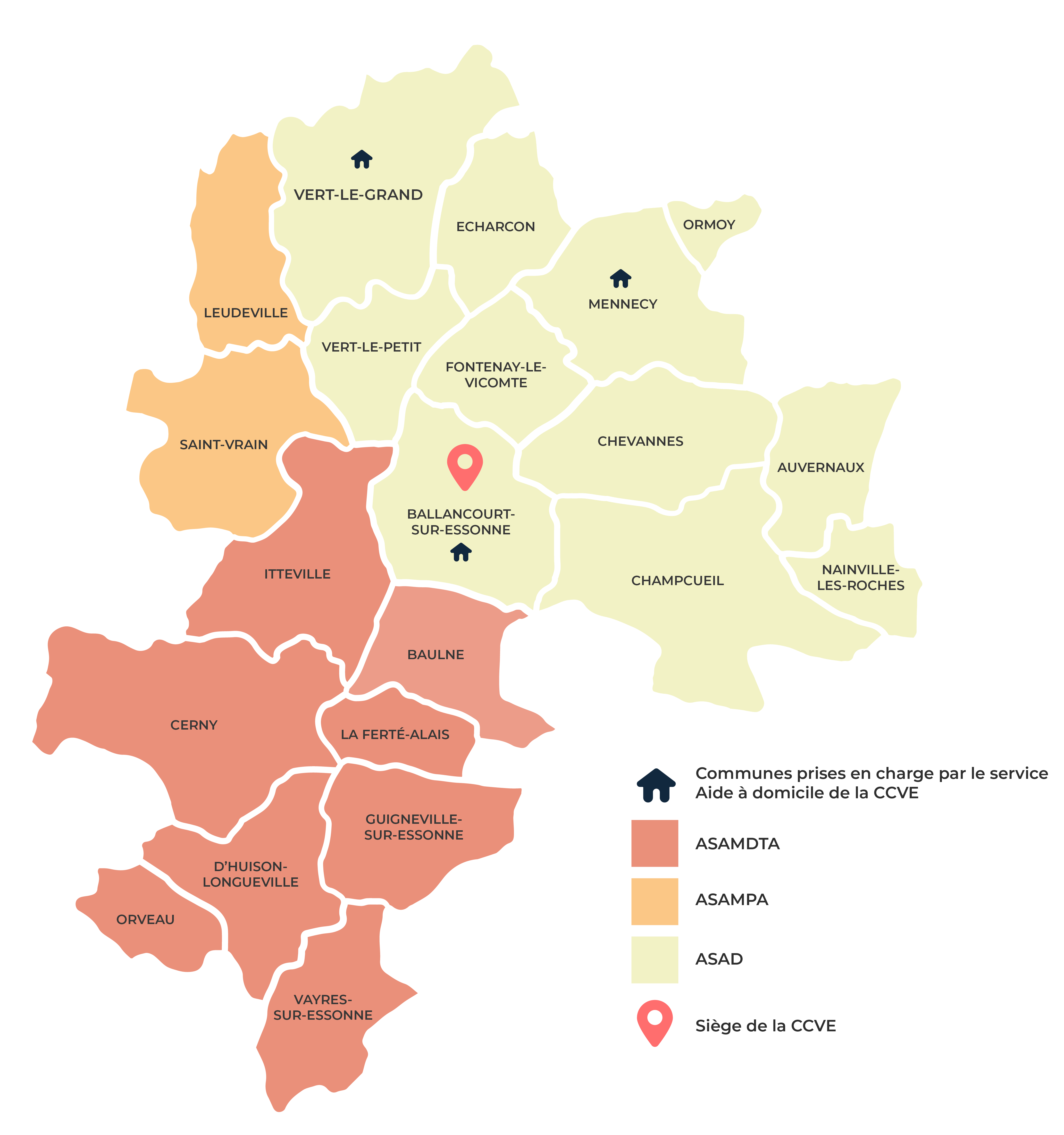 Associations d'aide à domicile - Sectorisation Carte Png