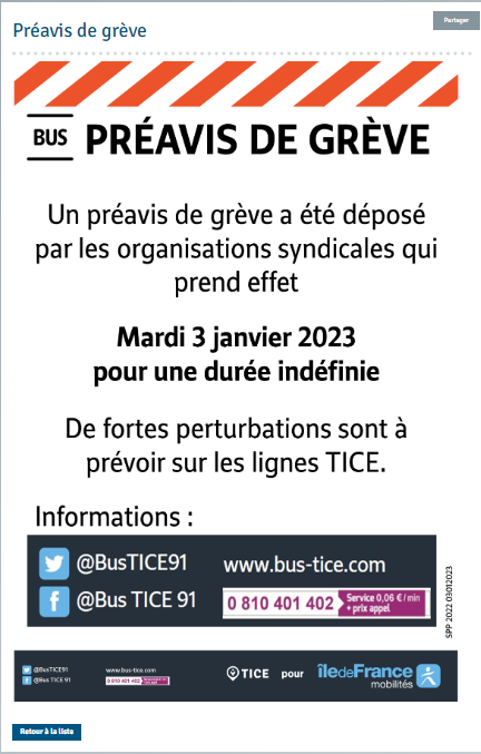 Info bus : Préavis de grève  - Greve 301 Png