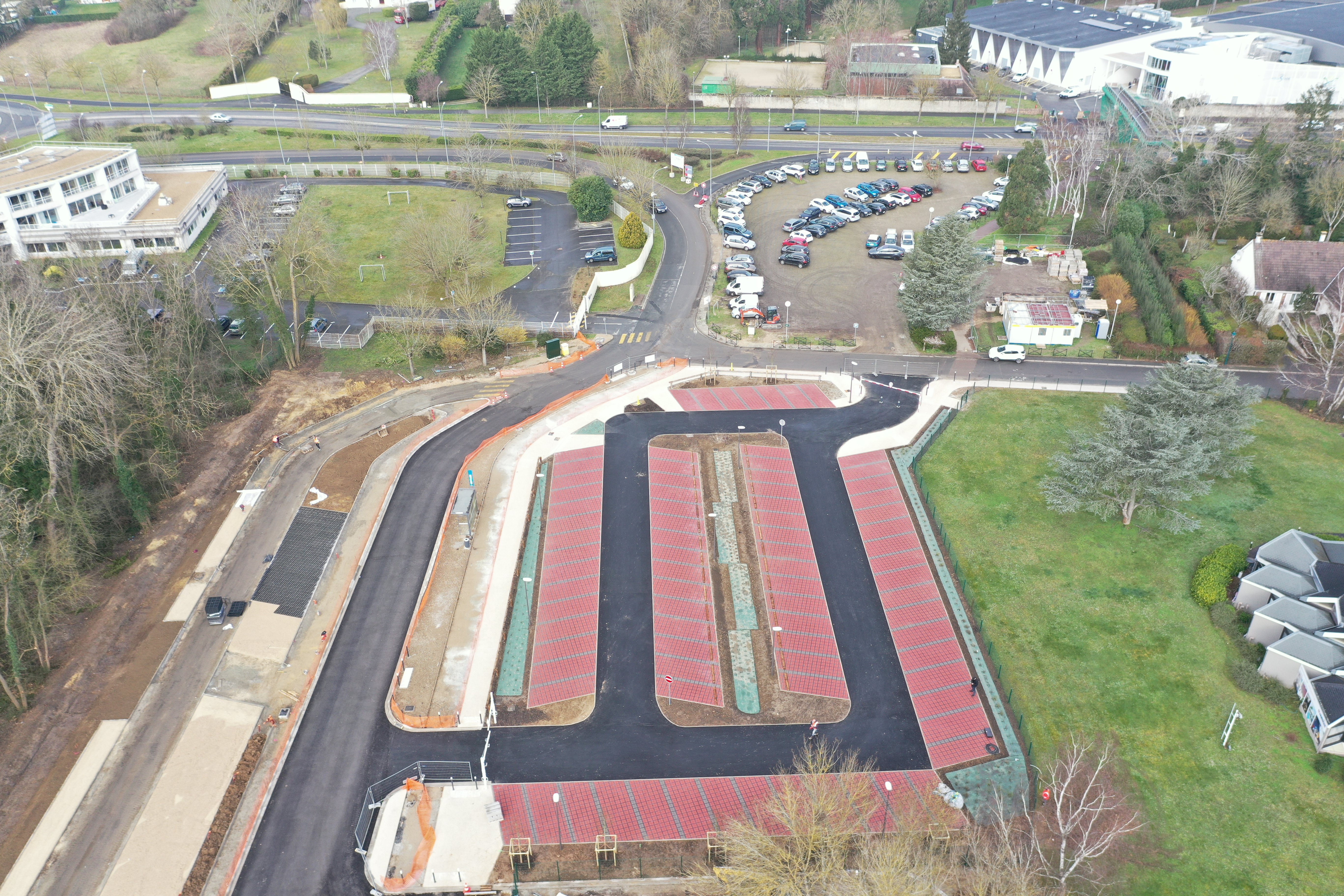 Travaux d'entrée de ville : Parking de l'Aquastade - Dji 0968 Jpg