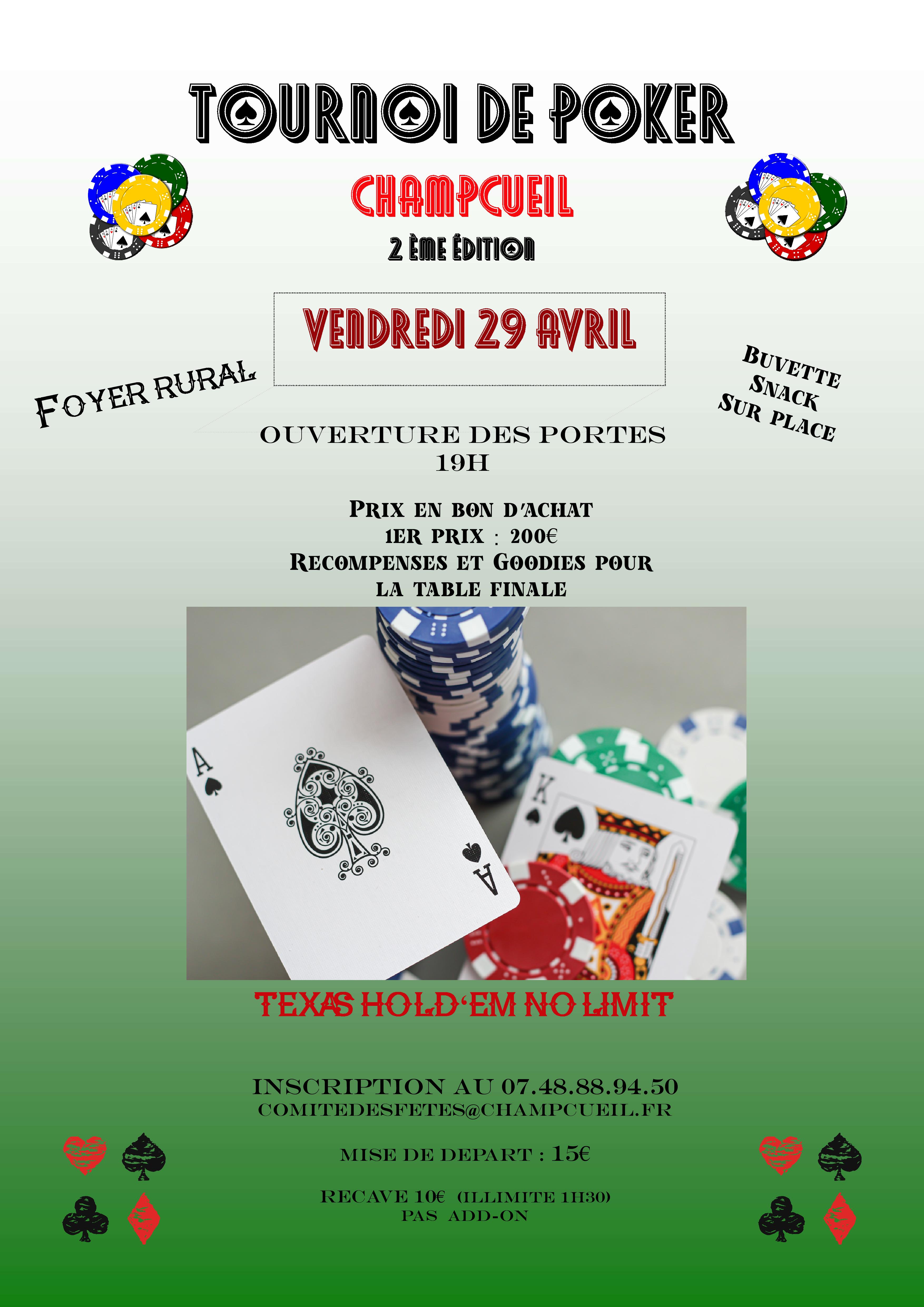 Tournoi de poker le 29 avril 2022 - Affiche Poker 002 Jpg