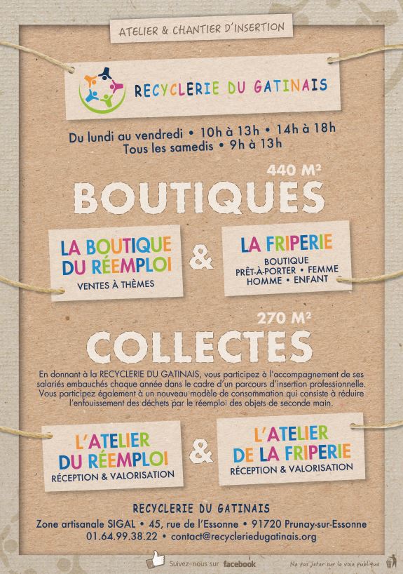 Inauguration de la Friperie du Gâtinais - Recyclerie Affiche