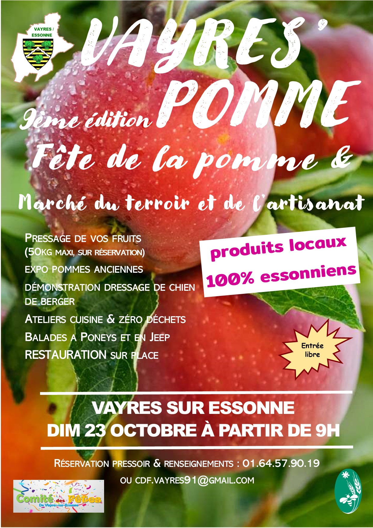 Vayres Pomme - Affiche Fete De La Pomme 2022 Vayres Jpg