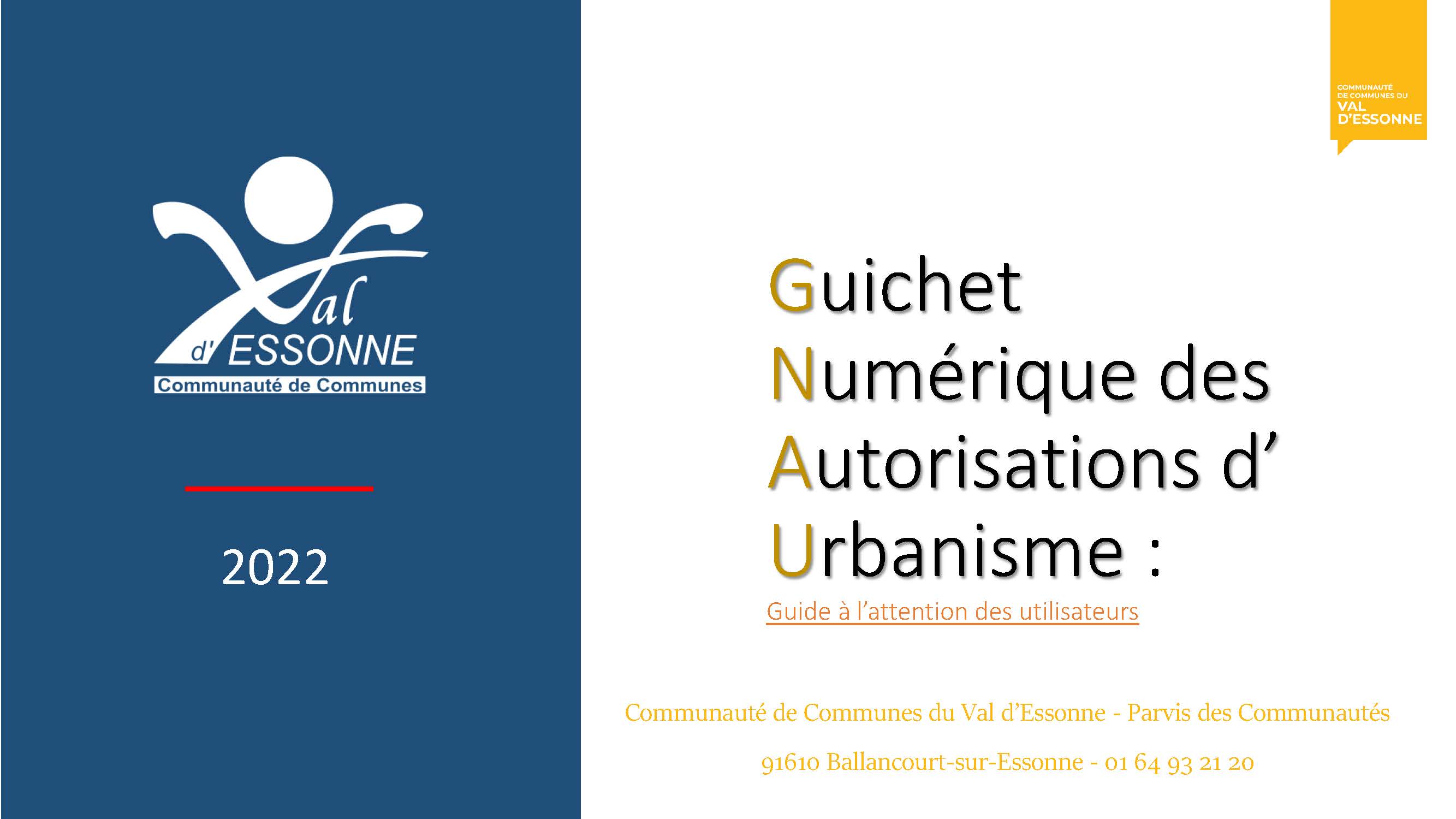 Présentation du Guichet Numérique - Guide Utilisateur Gnau Page 01 Jpg